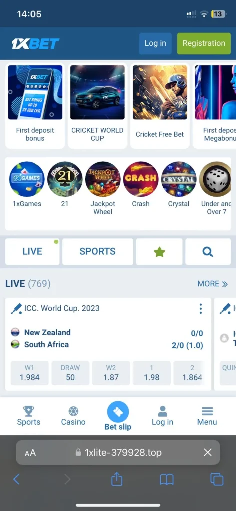 1xBet iOS app screenshot 2