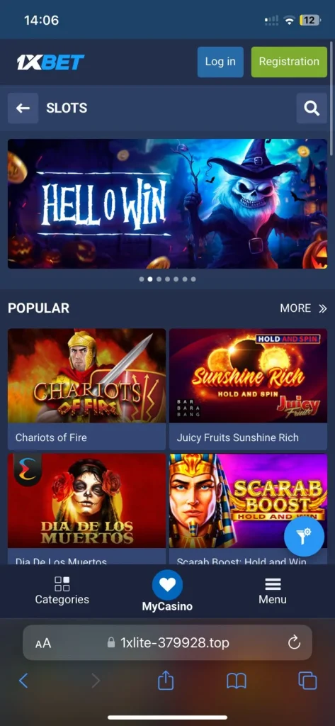 1xBet iOS app screenshot 1