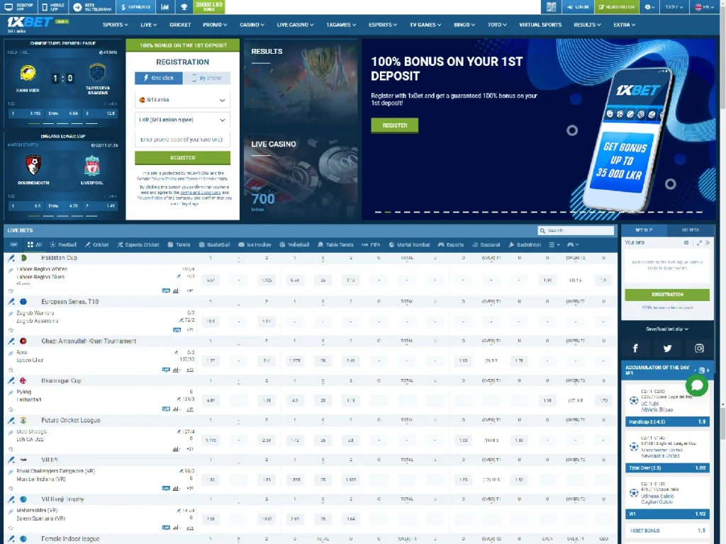1xbet sitio web oficial captura de pantalla 3