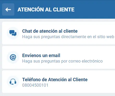 Atención al cliente
